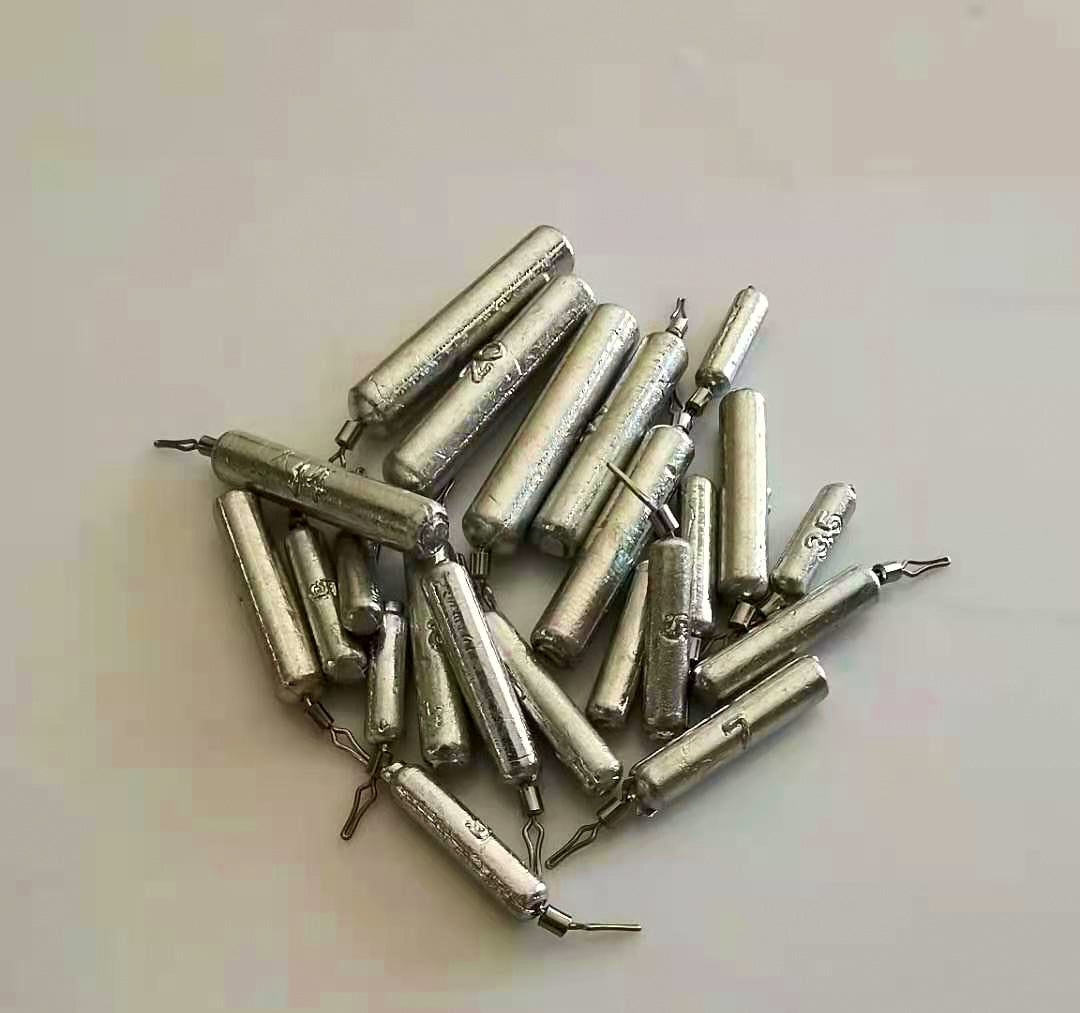 Lead Sinkers with Swivel, Ball or Cylinder, 50-Pack – product photo