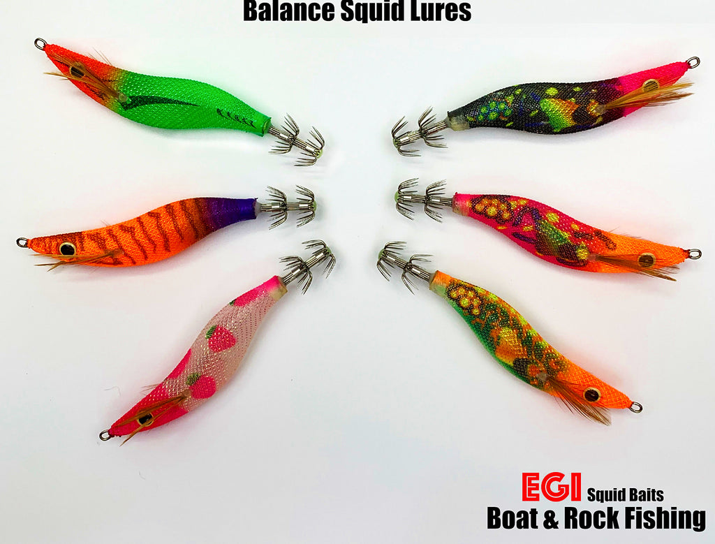 Wood Shrimp Squid Jig Size 2.5, Glow Rattle Bead – product photo