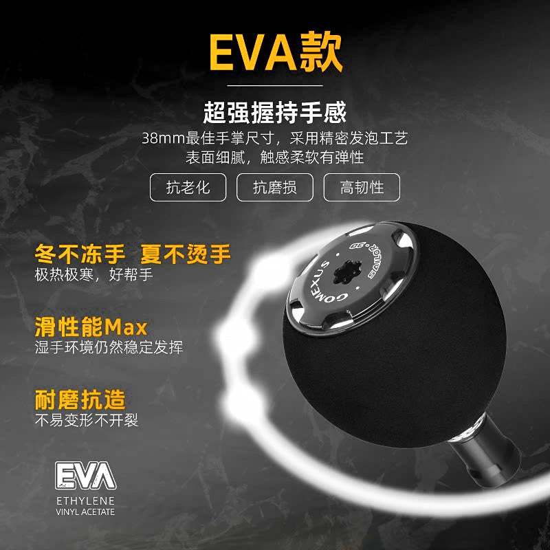 EVA Round Reel Handle Knob, 38 mm, for Spinning Reels – product photo