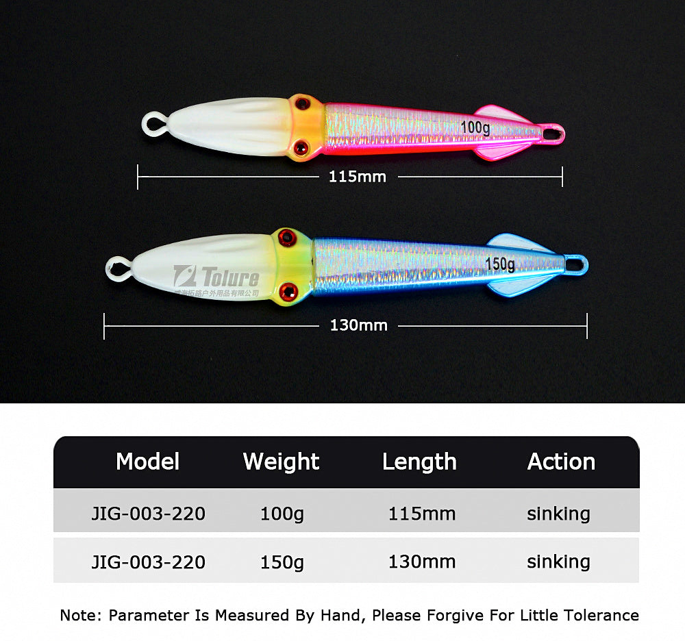 Glow Slow Pitch Jig, 100–150 g (3.5–5.3 oz) – product photo