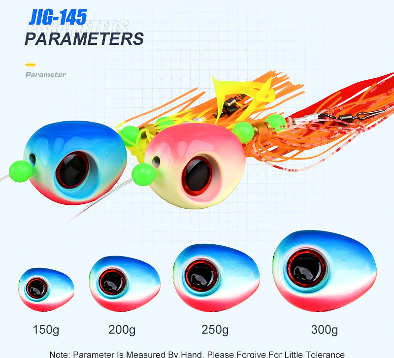UV Glow Slow Pitch Jig, 150–300 g (5.3–10.6 oz) – product photo
