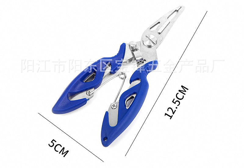Fishing Pliers with Lanyard and Pouch, 420 Stainless Steel – product photo