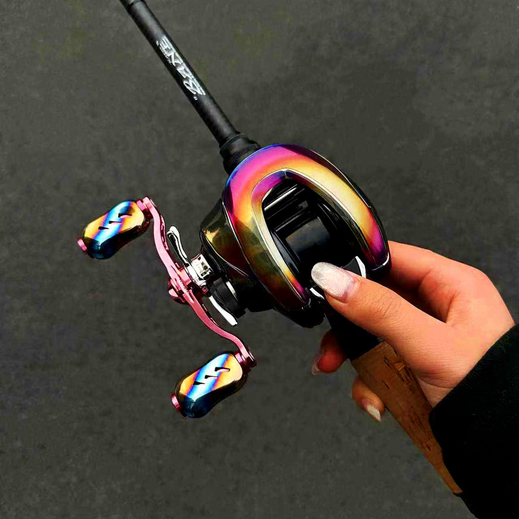 3D Textured Baitcasting Reel Wrap Film, Left or Right Hand – product photo