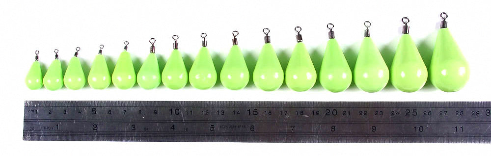 Glow Teardrop Sinker with Swivel, 0.4–4.9 oz (11–140 g) – product photo