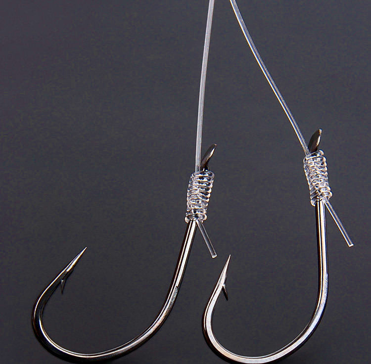 Barbed Pre-Tied Snelled Hooks with Leader, Sizes #10–#28