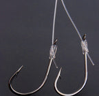 Barbed Pre-Tied Snelled Hooks with Leader, Sizes #10–#28