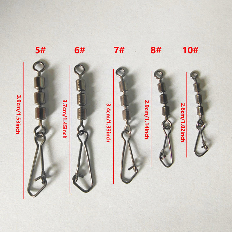Stainless Steel Snap & Split Ring Connector Set, 50 pcs – product photo