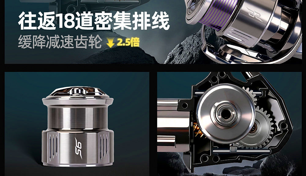 S6 Spinning Reel, 5.2:1 Gear Ratio, 5 Bearings – product photo