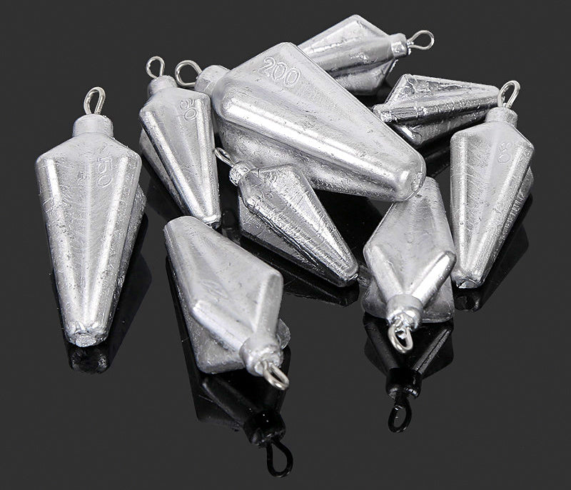 Four-Sided Starfruit Lead Sinkers, 1.1–7.1 oz (30–200 g) – product photo