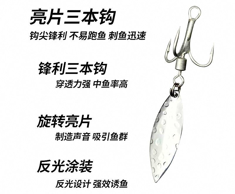 Forked Tail Soft Swimbait with Spinner Blade, 14 cm 28 g (1 oz) – product photo