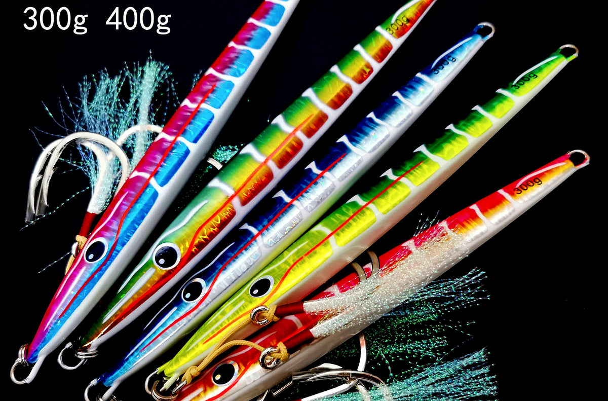 Fast & Slow Pitch Jig with Assist Hooks, 300–400 g (10.6–14.1 oz) – product photo