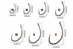 Barbless Curved Shank Fly Hooks, Sizes 6–18, 10-Pack – product photo