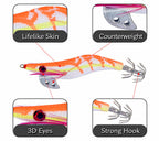Glow Wood Shrimp Squid Jig, Boat Fishing Lure – product photo