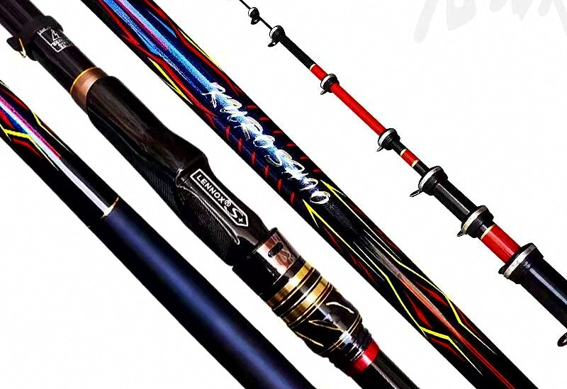 Carbon Rock Fishing Rod, Angled Guides, 4 m or 5 m – product photo