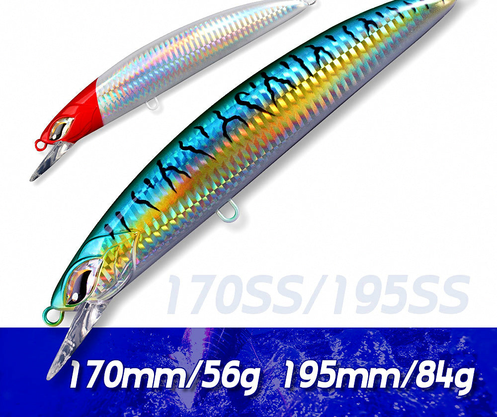 Slow-Sinking Trolling Minnow Hard Bait, 56–84 g (2–3 oz) – product photo