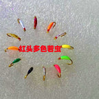 Red Head Nymph Fly Hooks, Barbed, Sizes 8–20 – product photo