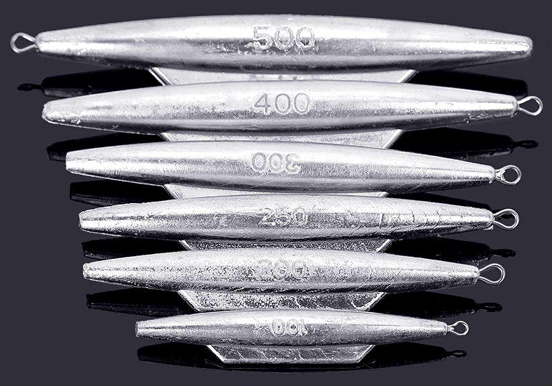Shark Fin & Bullet Sinker Weights, 1.8–141 oz (50 g–4 kg) – product photo
