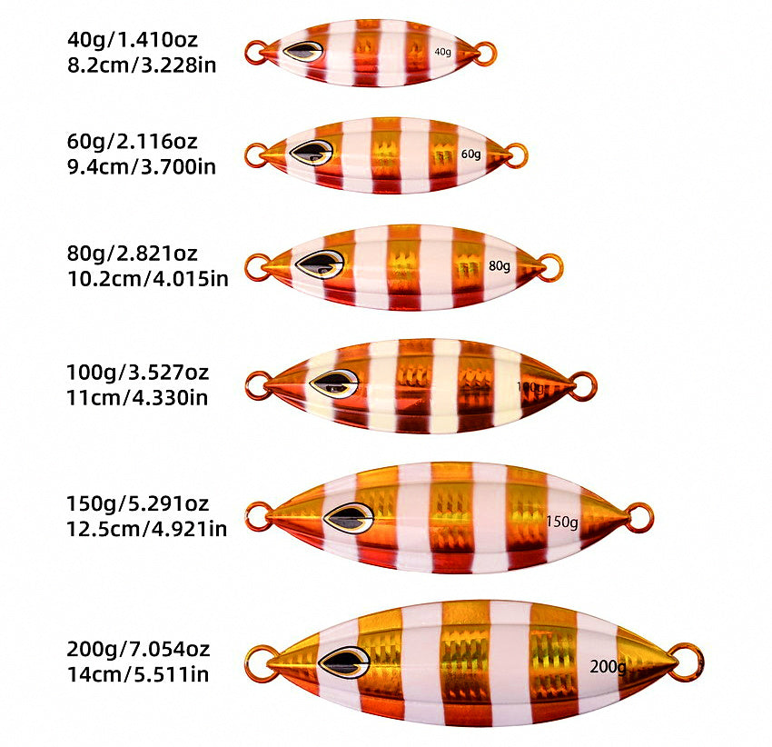 Glow Slow Pitch Jig, 40–200 g (1.4–7.1 oz) – product photo