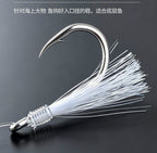 Pre-Tied Deep Sea Hook Rigs, UV Glow, Barbed, Sizes 10–16 – product photo
