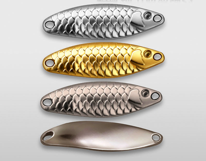 Tungsten Steel Willow Leaf Spoon, 5-Pack, 1.6–5 g (0.06–0.18 oz) – product photo