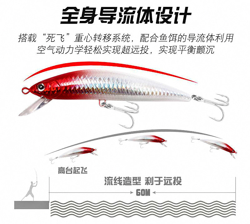 Sinking Minnow Lure, 60 g (2.1 oz), Casting & Trolling – product photo