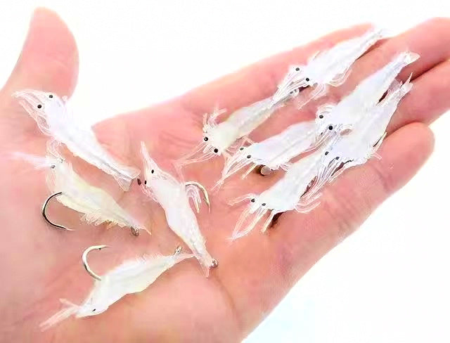 Realistic Shrimp Soft Bait with Hook, Glow Options – product photo