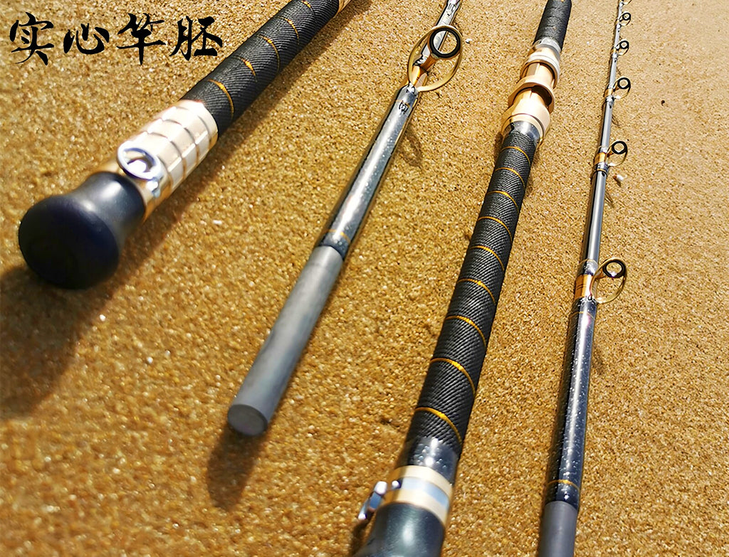 Solid Fiberglass Boat Rod, Extra Hard, Electric Reel – product photo