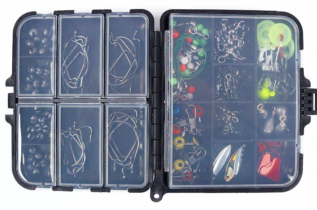 188-Piece Terminal Tackle Kit with Swivels, Hooks & Sinkers – product photo