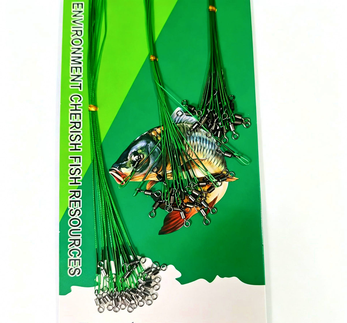 Stainless Steel Wire Leaders with Snap, 30 or 60 Pack – product photo
