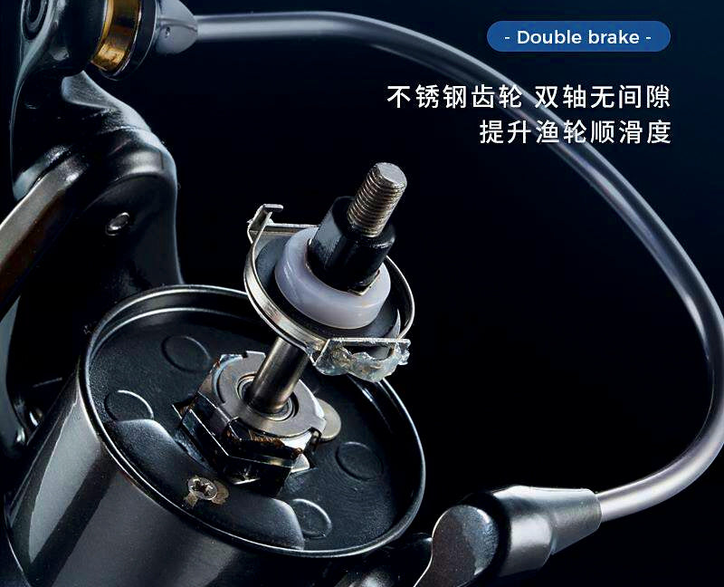 Long Cast Spinning Reel, 8 Bearings, 5.1:1 Gear Ratio, Metal Spool – product photo