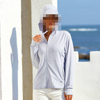 UPF 50+ Hooded Sun Protection Fishing Jacket, Men & Women – product photo