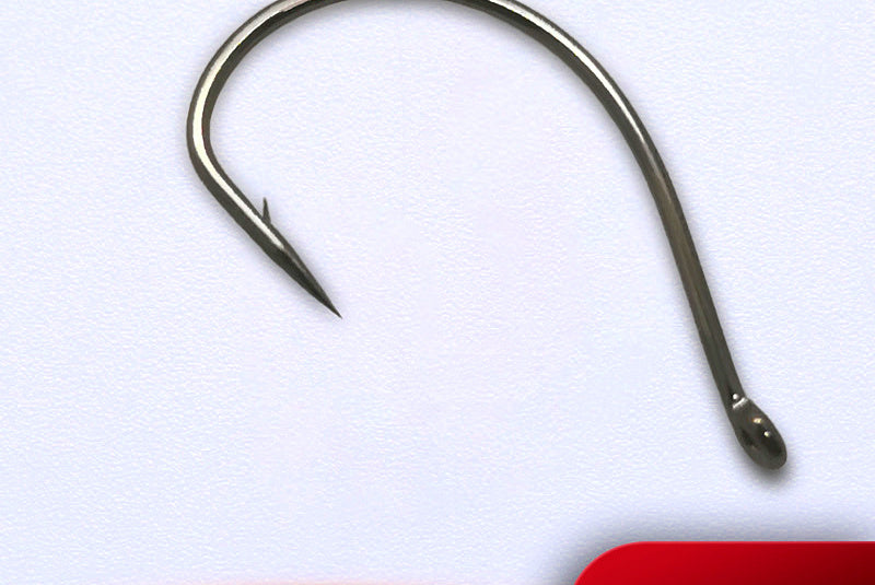 High Carbon Steel Ringed Eye Barbed Hooks, Sizes 4 to 3/0 – product photo