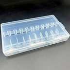 Clear Plastic Tackle Box for Squid Jigs & Lures, 5 or 10 Slot – product photo