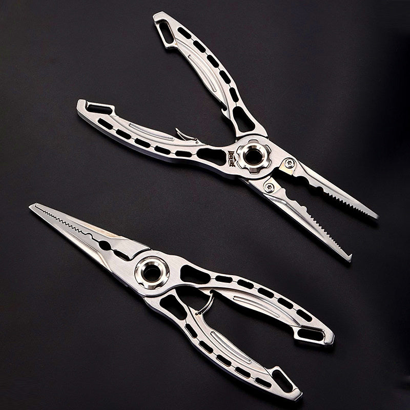 Stainless Steel Fishing Pliers, Long Nose, Braid Cutter
