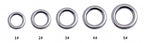 Stainless Steel Solid Rings, 50 Pack, Sizes 1-5 – product photo