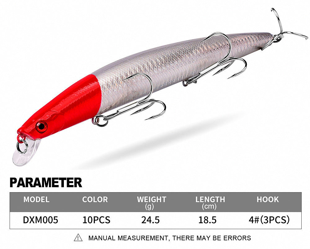 Floating Minnow Lure, 18.5 cm (7.3 in), 24.5 g (0.86 oz) – product photo