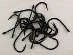 4X Heavy Black Tube-Eye Saltwater Hooks, Sizes 16–28 – product photo
