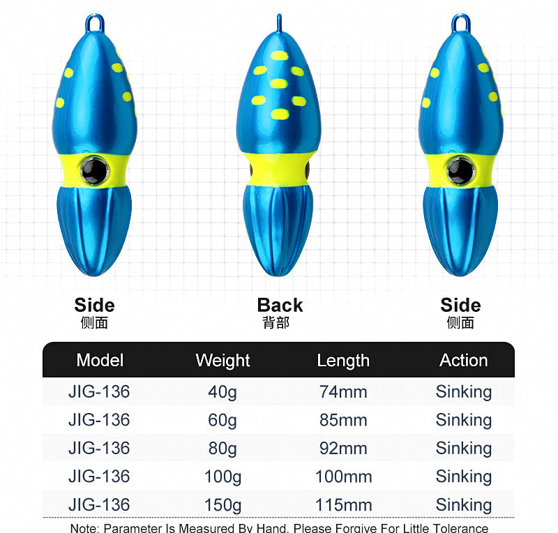 Gourd-Shaped Slow Pitch Jig, 60–150 g (2.1–5.3 oz) – product photo