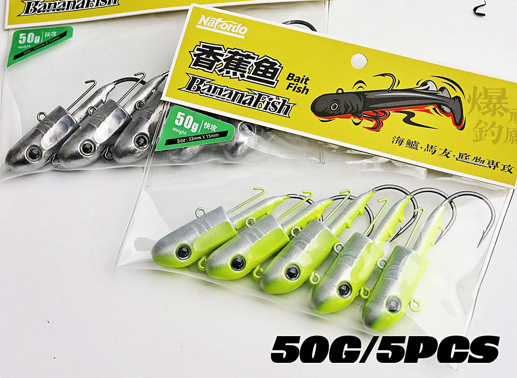 Saltwater Lead Jig Head, 50 g (1.8 oz), 5 Pack – product photo