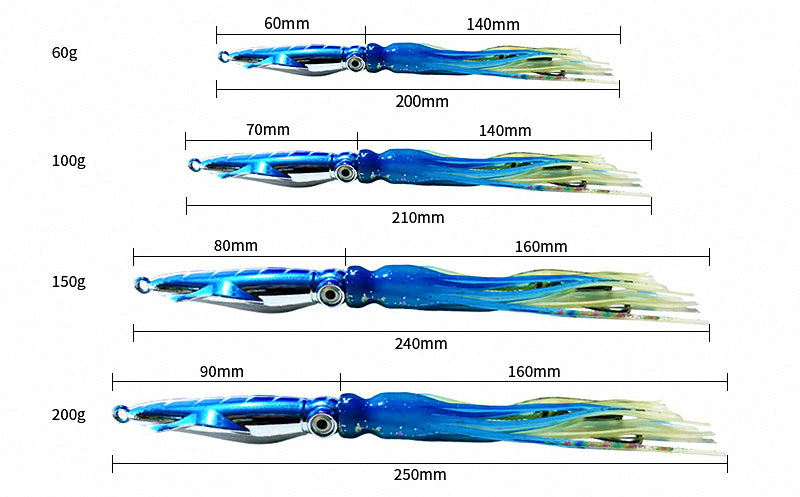 Slow Pitch Jig, 60–200 g (2.1–7.1 oz) – product photo