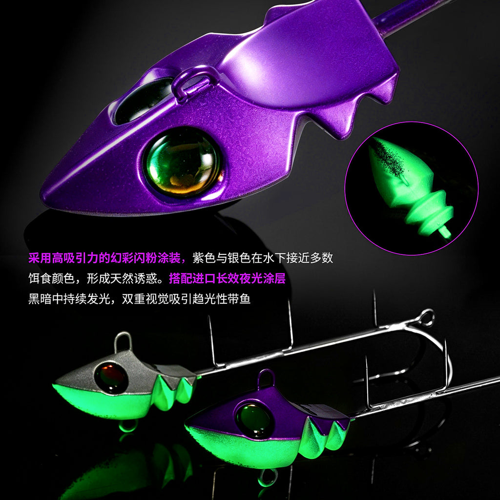 Glow Lead Head Jig Hook, 40–80 g (1.4–2.8 oz), Single/Double – product photo