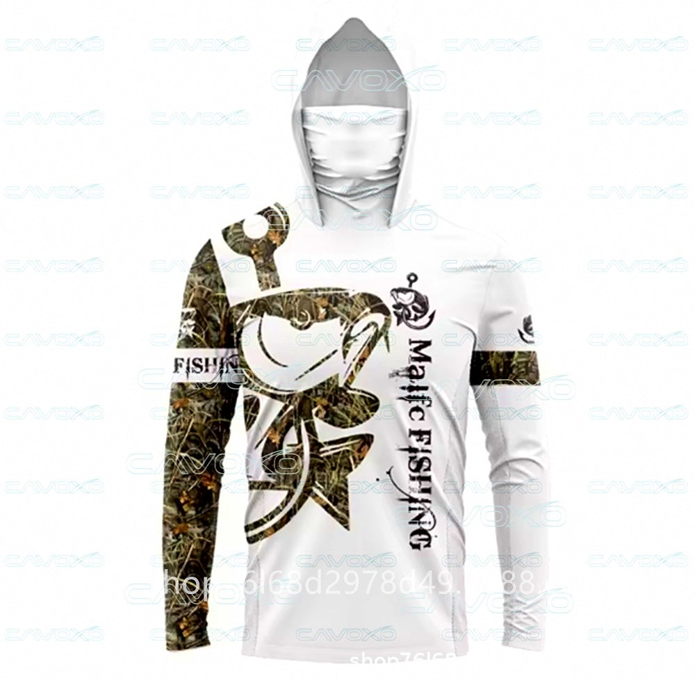 Men's Ice Silk Fishing Hoodie, Quick-Dry Sun Shirt – product photo