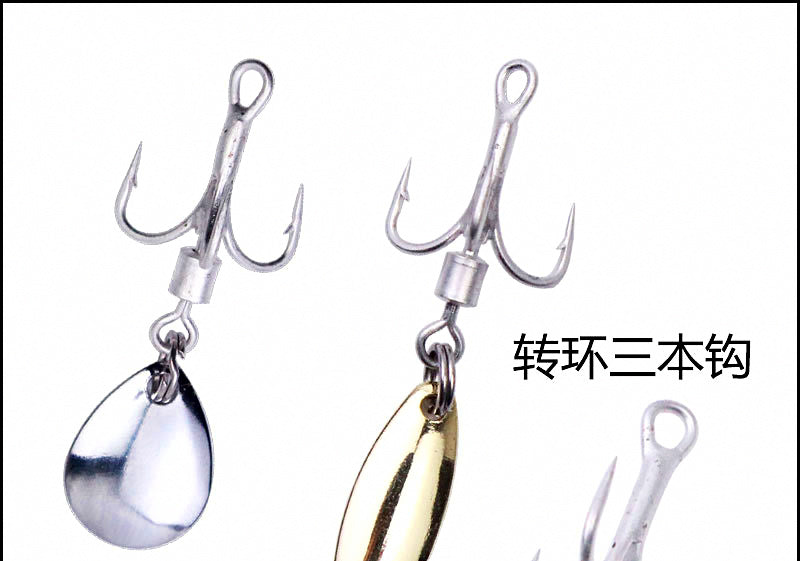 Swivel Treble Hooks with Spinner Blade, Sizes 2–10 – product photo