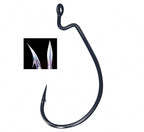 Wide Gap Offset Worm Hooks, Barbed, Sizes 1/0–5/0 – product photo