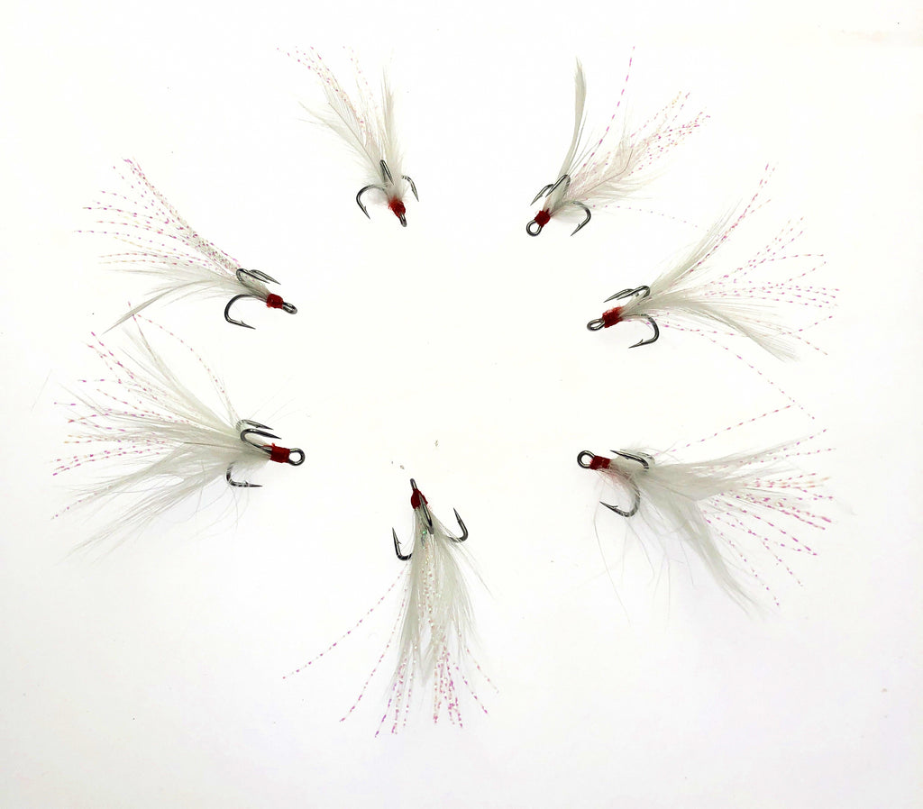 Feathered Treble Hooks, Anti-Rust, 10 Pack, Sizes 4–12 – product photo