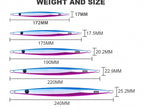 Saltwater Metal Jig with Double Hooks, 100–500 g (3.5–17.6 oz) – product photo