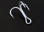 Barbed Treble Hooks, Tin-Plated High-Carbon Steel, 12–3/0 – product photo