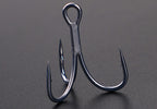 Rust-Resistant Barbed Treble Hooks, Sizes 2–12 – product photo