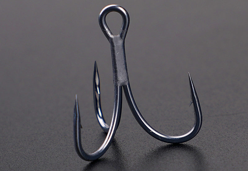 Rust-Resistant Barbed Treble Hooks, Sizes 2–12 – product photo