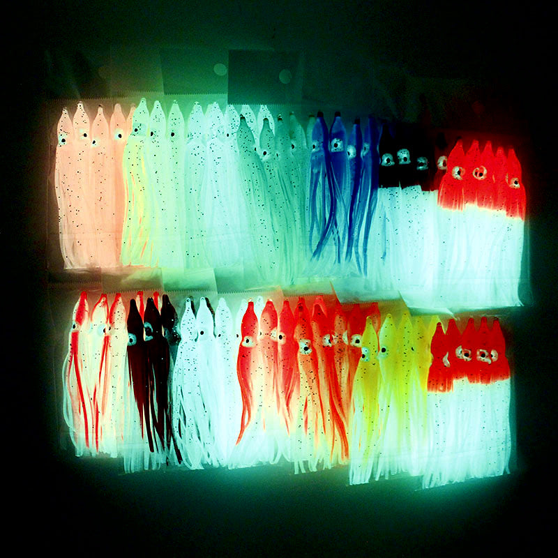 Glow Octopus Skirt Soft Bait, 9 cm (3.5 in), 5-Pack – product photo